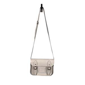 Stella Rittwagen Satchel Bag Womens White Cream Leather Crossbody Made in Spain